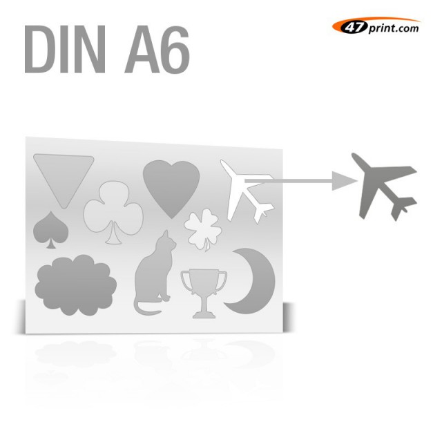 Stickerbogen DIN A6 - mit 7-10 Teile anstanzen