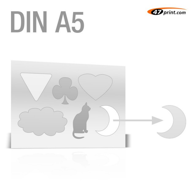 Stickerbogen DIN A5 - mit 4-6 Teile anstanzen