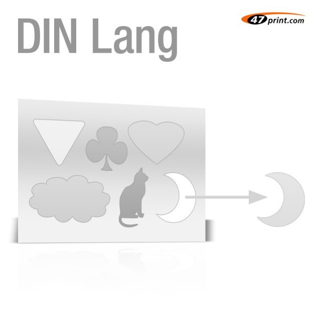 Stickerbogen DIN Lang - mit 4-6 Teile anstanzen