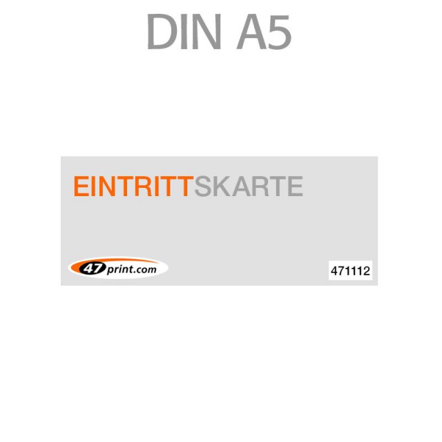Eintrittskarte DIN A5 210 x 148 mm - 1 x nummeriert