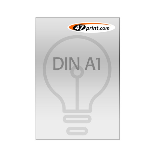 Plakat DIN A1, selbstklebende Backlit-Folie, laminiert