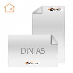 Aufkleber DIN A5 Haftpapier weiß, beschreib- und bestempelbar