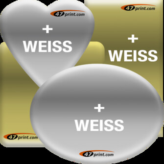 Doming Aufkleber Folie silber oder gold plus weiß
