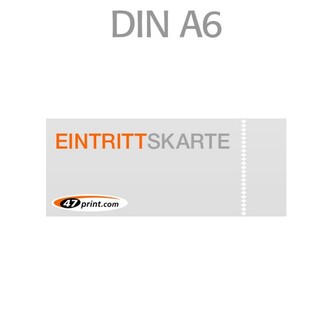 Eintrittskarte DIN A6 148 x 105 mm - 1 x perforiert