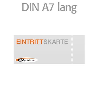 Eintrittskarte DIN A7 lang 148 x 52 mm - 1 x perforiert