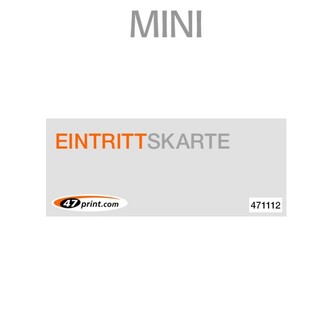 Eintrittskarte Mini 85 x 55 mm - 1 x nummeriert