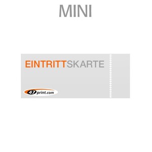 Eintrittskarte Mini 85 x 55 mm - 1 x perforiert