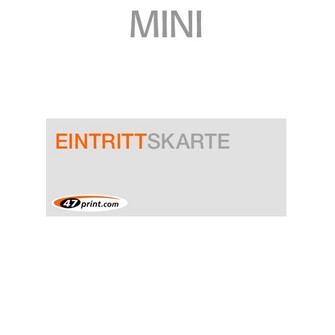 Eintrittskarte Mini 85 x 55 mm