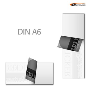 Hinterglasaufkleber DIN A6, 148 x 105 mm