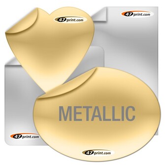 Siebdruck Aufkleber aus metallisierter Polyesterfolie