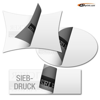 Siebdruck-Aufkleber hinterglas
