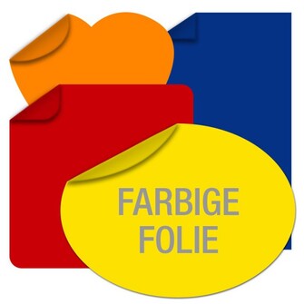 Siebdruck Aufkleber aus farbiger Folie