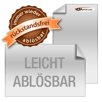 Siebdruckaufkleber leicht ablösbar