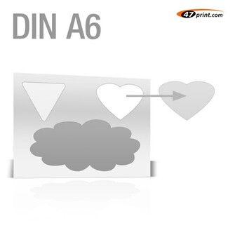 Stickerbogen DIN A6 - mit 1-3 Teile anstanzen