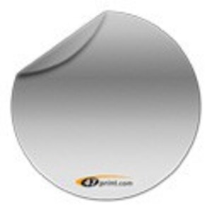 Aufkleber Papier rund silber
