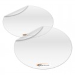 Aufkleber transparent oval mit Weiß